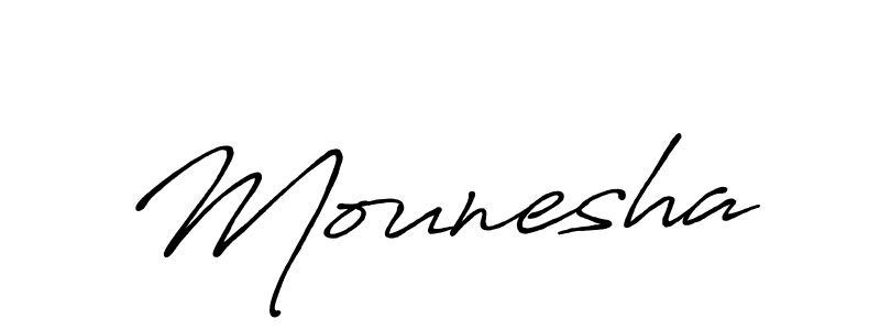 You should practise on your own different ways (Antro_Vectra_Bolder) to write your name (Mounesha) in signature. don't let someone else do it for you. Mounesha signature style 7 images and pictures png