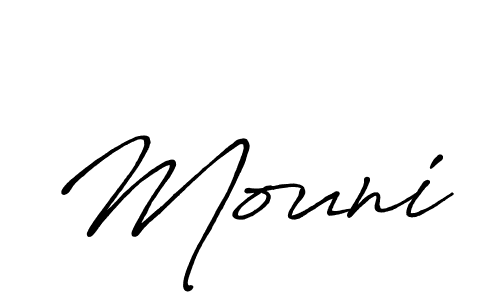 It looks lik you need a new signature style for name Mouni. Design unique handwritten (Antro_Vectra_Bolder) signature with our free signature maker in just a few clicks. Mouni signature style 7 images and pictures png