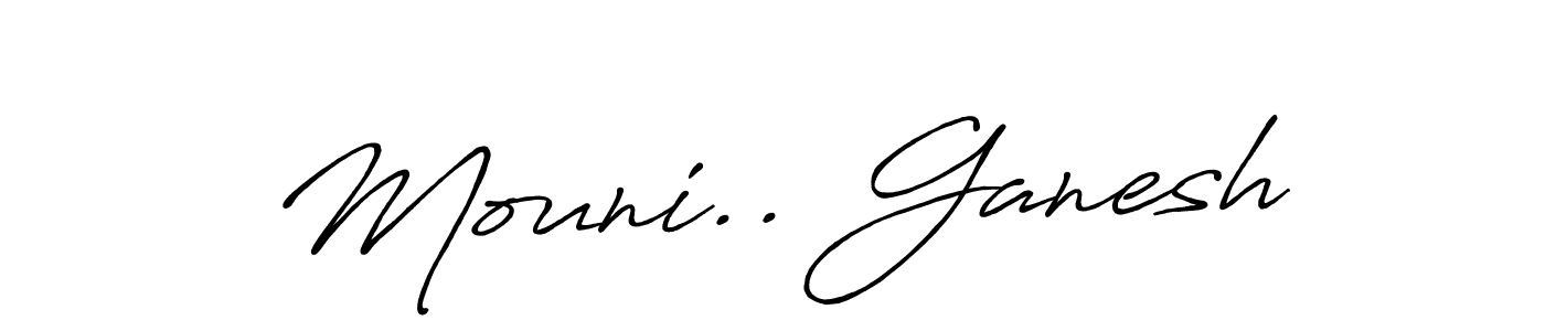 if you are searching for the best signature style for your name Mouni.. Ganesh. so please give up your signature search. here we have designed multiple signature styles  using Antro_Vectra_Bolder. Mouni.. Ganesh signature style 7 images and pictures png