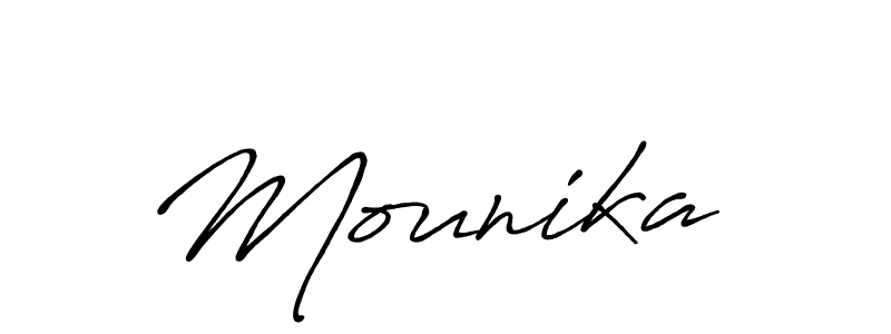 if you are searching for the best signature style for your name Mounika . so please give up your signature search. here we have designed multiple signature styles  using Antro_Vectra_Bolder. Mounika  signature style 7 images and pictures png