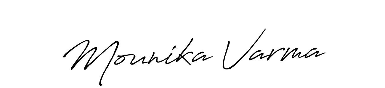 Make a beautiful signature design for name Mounika Varma. Use this online signature maker to create a handwritten signature for free. Mounika Varma signature style 7 images and pictures png