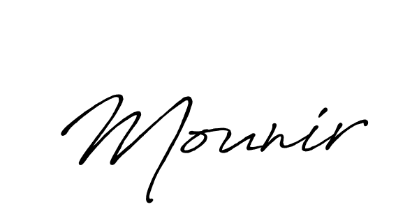 Also we have Mounir name is the best signature style. Create professional handwritten signature collection using Antro_Vectra_Bolder autograph style. Mounir signature style 7 images and pictures png