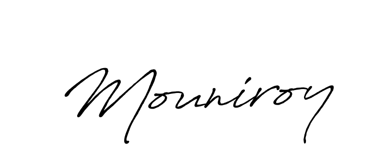 Create a beautiful signature design for name Mouniroy. With this signature (Antro_Vectra_Bolder) fonts, you can make a handwritten signature for free. Mouniroy signature style 7 images and pictures png