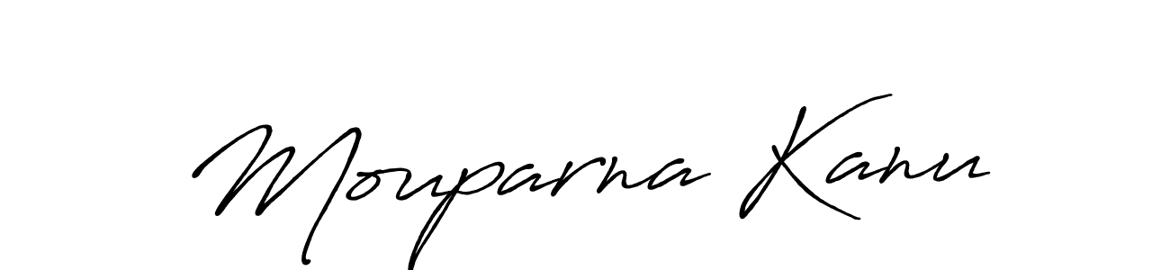 Also we have Mouparna Kanu name is the best signature style. Create professional handwritten signature collection using Antro_Vectra_Bolder autograph style. Mouparna Kanu signature style 7 images and pictures png