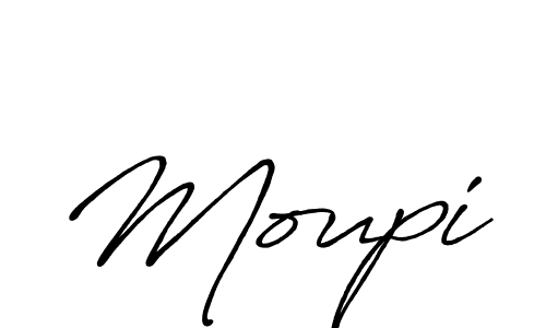 Create a beautiful signature design for name Moupi. With this signature (Antro_Vectra_Bolder) fonts, you can make a handwritten signature for free. Moupi signature style 7 images and pictures png