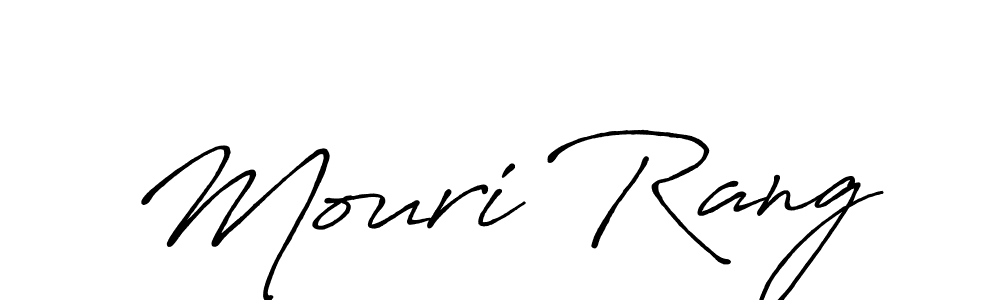 Make a beautiful signature design for name Mouri Rang. With this signature (Antro_Vectra_Bolder) style, you can create a handwritten signature for free. Mouri Rang signature style 7 images and pictures png