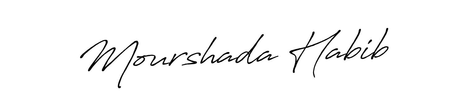 Make a beautiful signature design for name Mourshada Habib. Use this online signature maker to create a handwritten signature for free. Mourshada Habib signature style 7 images and pictures png