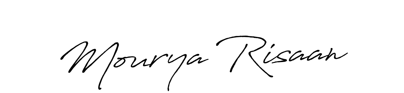 Make a beautiful signature design for name Mourya Risaan. With this signature (Antro_Vectra_Bolder) style, you can create a handwritten signature for free. Mourya Risaan signature style 7 images and pictures png