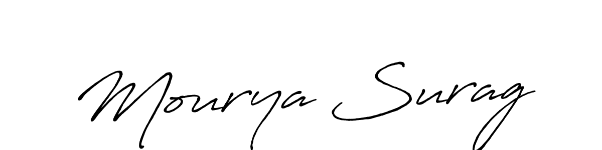This is the best signature style for the Mourya Surag name. Also you like these signature font (Antro_Vectra_Bolder). Mix name signature. Mourya Surag signature style 7 images and pictures png