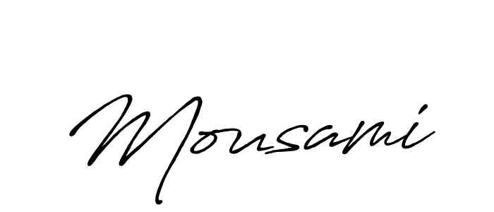 It looks lik you need a new signature style for name Mousami. Design unique handwritten (Antro_Vectra_Bolder) signature with our free signature maker in just a few clicks. Mousami signature style 7 images and pictures png