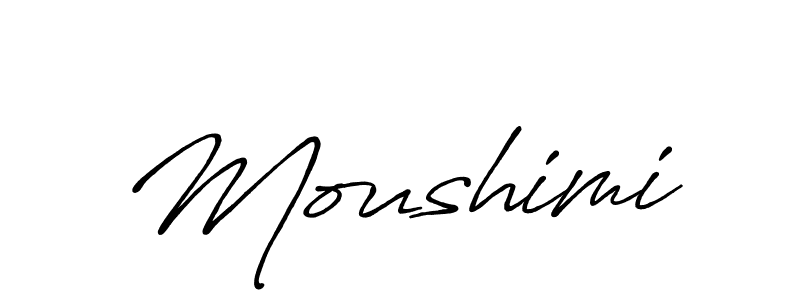 Design your own signature with our free online signature maker. With this signature software, you can create a handwritten (Antro_Vectra_Bolder) signature for name Moushimi. Moushimi signature style 7 images and pictures png