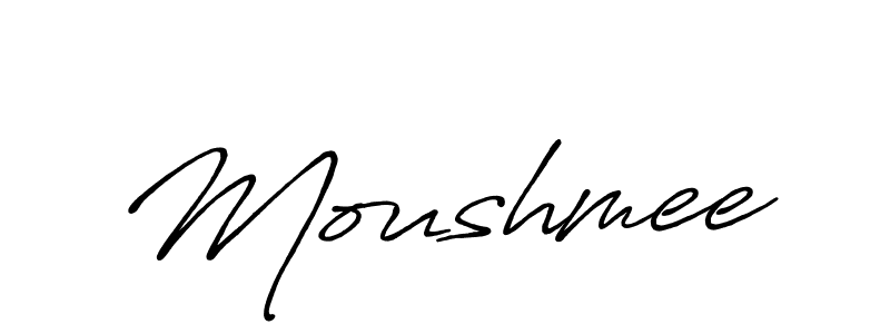 Use a signature maker to create a handwritten signature online. With this signature software, you can design (Antro_Vectra_Bolder) your own signature for name Moushmee. Moushmee signature style 7 images and pictures png