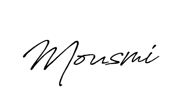 Make a beautiful signature design for name Mousmi. With this signature (Antro_Vectra_Bolder) style, you can create a handwritten signature for free. Mousmi signature style 7 images and pictures png