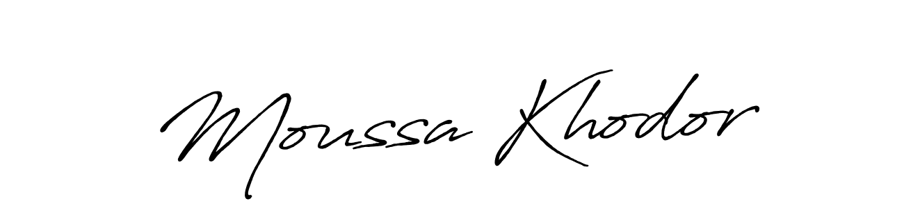 You should practise on your own different ways (Antro_Vectra_Bolder) to write your name (Moussa Khodor) in signature. don't let someone else do it for you. Moussa Khodor signature style 7 images and pictures png
