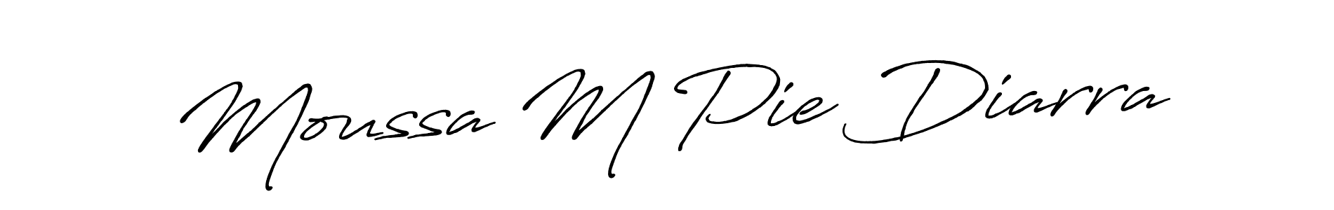 Antro_Vectra_Bolder is a professional signature style that is perfect for those who want to add a touch of class to their signature. It is also a great choice for those who want to make their signature more unique. Get Moussa M Pie Diarra name to fancy signature for free. Moussa M Pie Diarra signature style 7 images and pictures png