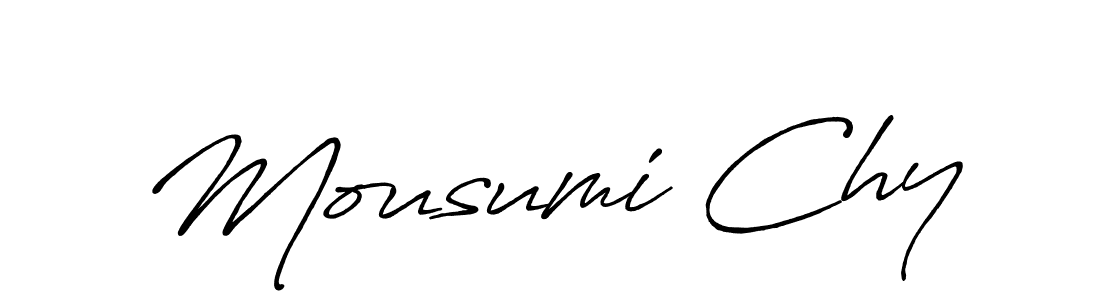 Design your own signature with our free online signature maker. With this signature software, you can create a handwritten (Antro_Vectra_Bolder) signature for name Mousumi Chy. Mousumi Chy signature style 7 images and pictures png