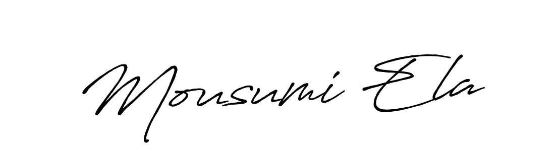Once you've used our free online signature maker to create your best signature Antro_Vectra_Bolder style, it's time to enjoy all of the benefits that Mousumi Ela name signing documents. Mousumi Ela signature style 7 images and pictures png