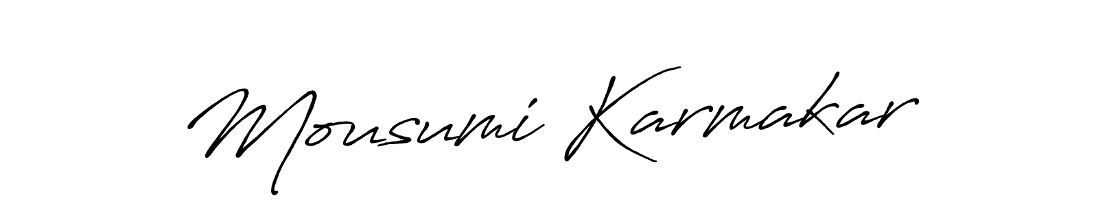 You should practise on your own different ways (Antro_Vectra_Bolder) to write your name (Mousumi Karmakar) in signature. don't let someone else do it for you. Mousumi Karmakar signature style 7 images and pictures png