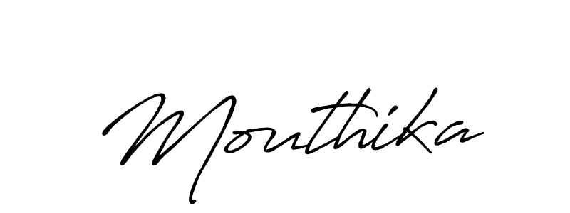 Mouthika stylish signature style. Best Handwritten Sign (Antro_Vectra_Bolder) for my name. Handwritten Signature Collection Ideas for my name Mouthika. Mouthika signature style 7 images and pictures png