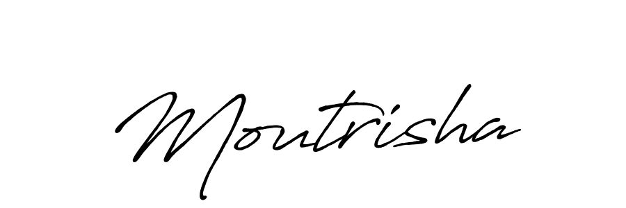 Also You can easily find your signature by using the search form. We will create Moutrisha name handwritten signature images for you free of cost using Antro_Vectra_Bolder sign style. Moutrisha signature style 7 images and pictures png