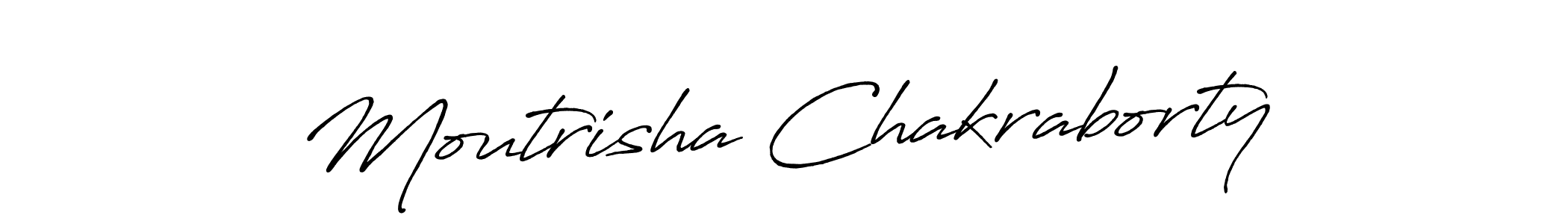 You can use this online signature creator to create a handwritten signature for the name Moutrisha Chakraborty. This is the best online autograph maker. Moutrisha Chakraborty signature style 7 images and pictures png