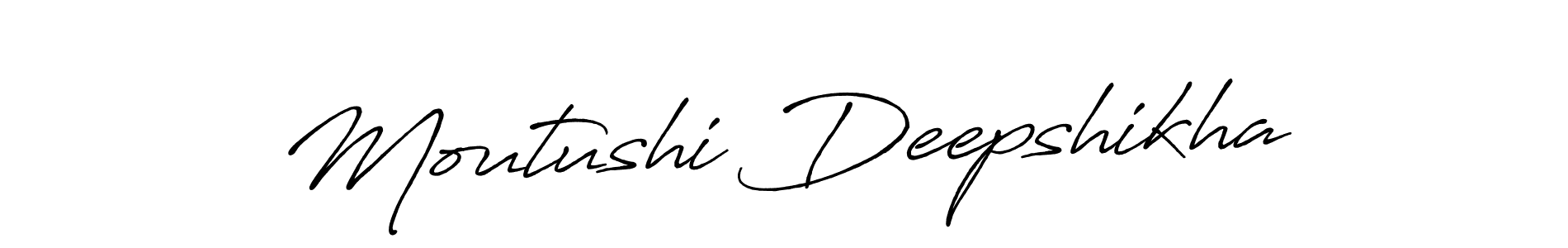 Once you've used our free online signature maker to create your best signature Antro_Vectra_Bolder style, it's time to enjoy all of the benefits that Moutushi Deepshikha name signing documents. Moutushi Deepshikha signature style 7 images and pictures png