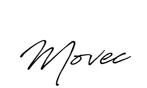 Design your own signature with our free online signature maker. With this signature software, you can create a handwritten (Antro_Vectra_Bolder) signature for name Movec. Movec signature style 7 images and pictures png