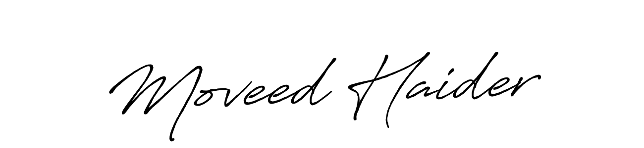 Also You can easily find your signature by using the search form. We will create Moveed Haider name handwritten signature images for you free of cost using Antro_Vectra_Bolder sign style. Moveed Haider signature style 7 images and pictures png