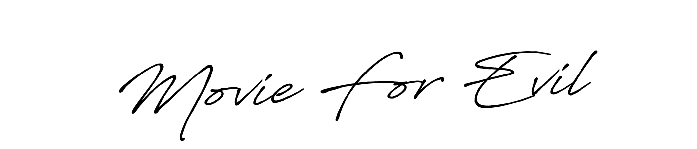 Check out images of Autograph of Movie For Evil name. Actor Movie For Evil Signature Style. Antro_Vectra_Bolder is a professional sign style online. Movie For Evil signature style 7 images and pictures png