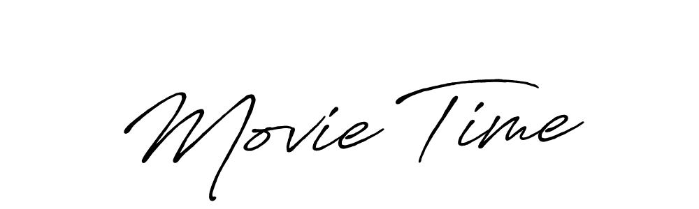 How to make Movie Time signature? Antro_Vectra_Bolder is a professional autograph style. Create handwritten signature for Movie Time name. Movie Time signature style 7 images and pictures png