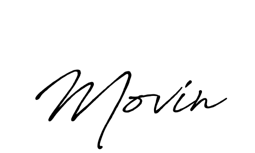How to make Movin signature? Antro_Vectra_Bolder is a professional autograph style. Create handwritten signature for Movin name. Movin signature style 7 images and pictures png