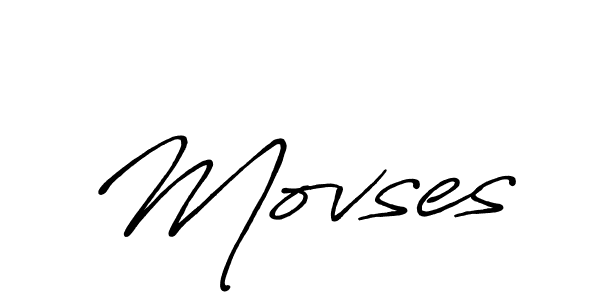 Make a beautiful signature design for name Movses. With this signature (Antro_Vectra_Bolder) style, you can create a handwritten signature for free. Movses signature style 7 images and pictures png