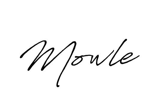 Design your own signature with our free online signature maker. With this signature software, you can create a handwritten (Antro_Vectra_Bolder) signature for name Mowle. Mowle signature style 7 images and pictures png