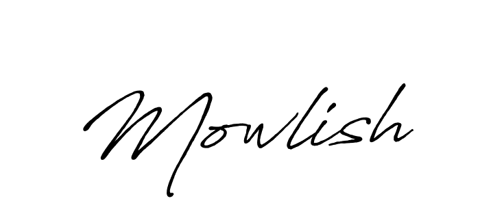 How to make Mowlish signature? Antro_Vectra_Bolder is a professional autograph style. Create handwritten signature for Mowlish name. Mowlish signature style 7 images and pictures png
