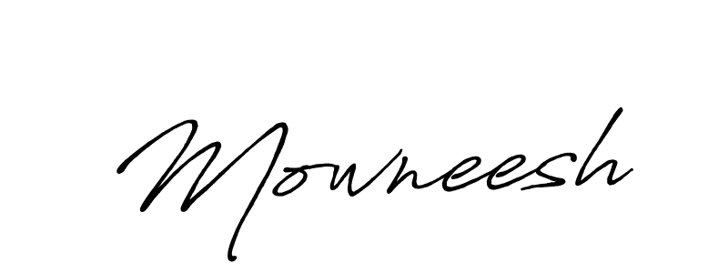 Design your own signature with our free online signature maker. With this signature software, you can create a handwritten (Antro_Vectra_Bolder) signature for name Mowneesh. Mowneesh signature style 7 images and pictures png
