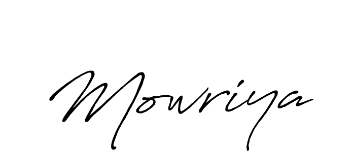 How to make Mowriya name signature. Use Antro_Vectra_Bolder style for creating short signs online. This is the latest handwritten sign. Mowriya signature style 7 images and pictures png