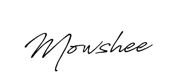 Design your own signature with our free online signature maker. With this signature software, you can create a handwritten (Antro_Vectra_Bolder) signature for name Mowshee. Mowshee signature style 7 images and pictures png