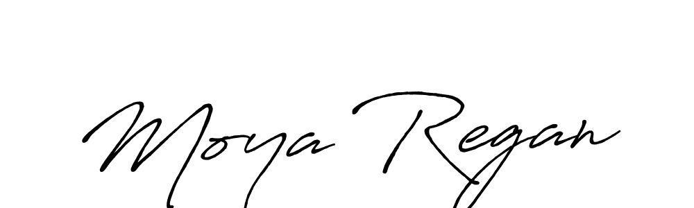 Create a beautiful signature design for name Moya Regan. With this signature (Antro_Vectra_Bolder) fonts, you can make a handwritten signature for free. Moya Regan signature style 7 images and pictures png