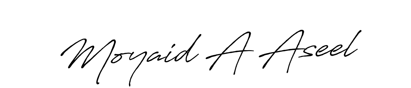 Also we have Moyaid A Aseel name is the best signature style. Create professional handwritten signature collection using Antro_Vectra_Bolder autograph style. Moyaid A Aseel signature style 7 images and pictures png