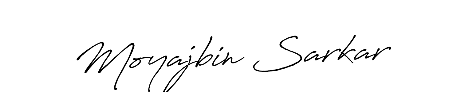 How to make Moyajbin Sarkar name signature. Use Antro_Vectra_Bolder style for creating short signs online. This is the latest handwritten sign. Moyajbin Sarkar signature style 7 images and pictures png