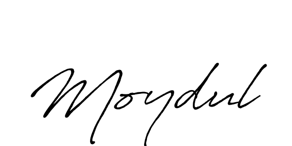 Use a signature maker to create a handwritten signature online. With this signature software, you can design (Antro_Vectra_Bolder) your own signature for name Moydul. Moydul signature style 7 images and pictures png