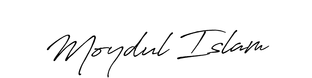 Use a signature maker to create a handwritten signature online. With this signature software, you can design (Antro_Vectra_Bolder) your own signature for name Moydul Islam. Moydul Islam signature style 7 images and pictures png