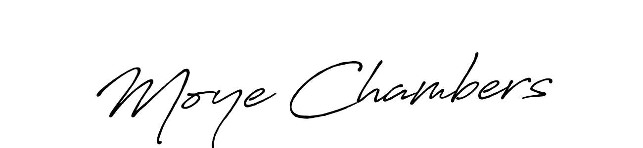 Design your own signature with our free online signature maker. With this signature software, you can create a handwritten (Antro_Vectra_Bolder) signature for name Moye Chambers. Moye Chambers signature style 7 images and pictures png