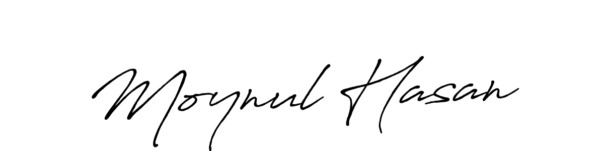 Create a beautiful signature design for name Moynul Hasan. With this signature (Antro_Vectra_Bolder) fonts, you can make a handwritten signature for free. Moynul Hasan signature style 7 images and pictures png