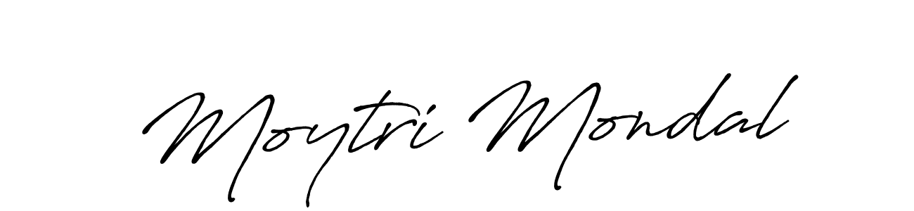 Design your own signature with our free online signature maker. With this signature software, you can create a handwritten (Antro_Vectra_Bolder) signature for name Moytri Mondal. Moytri Mondal signature style 7 images and pictures png