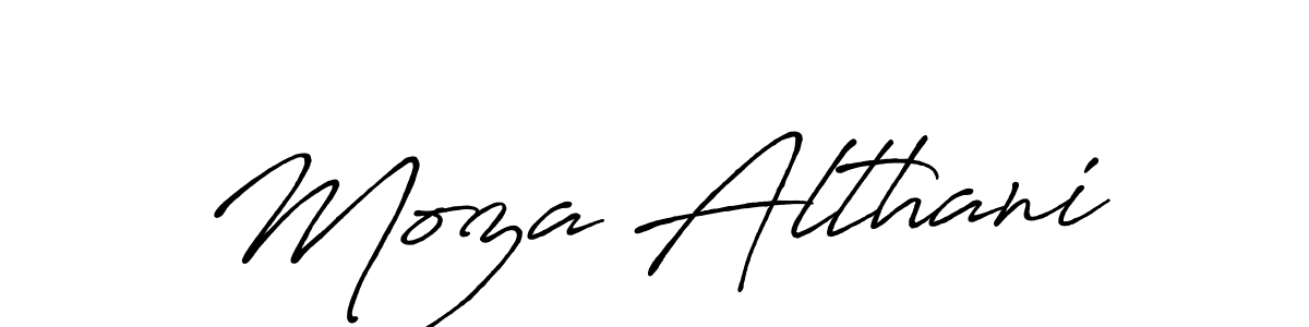 if you are searching for the best signature style for your name Moza Althani. so please give up your signature search. here we have designed multiple signature styles  using Antro_Vectra_Bolder. Moza Althani signature style 7 images and pictures png