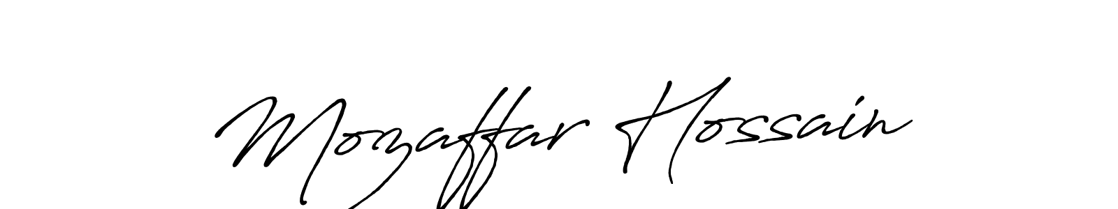 How to make Mozaffar Hossain name signature. Use Antro_Vectra_Bolder style for creating short signs online. This is the latest handwritten sign. Mozaffar Hossain signature style 7 images and pictures png
