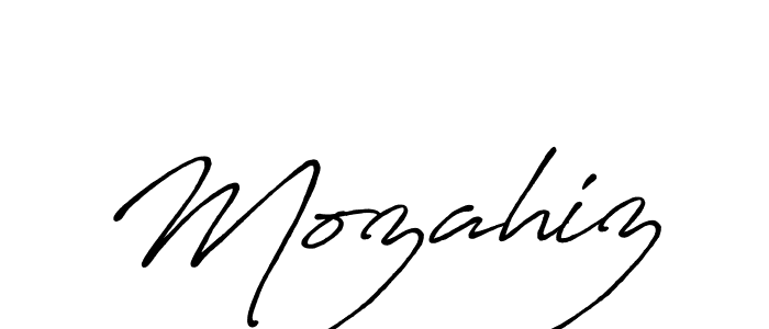 Create a beautiful signature design for name Mozahiz. With this signature (Antro_Vectra_Bolder) fonts, you can make a handwritten signature for free. Mozahiz signature style 7 images and pictures png