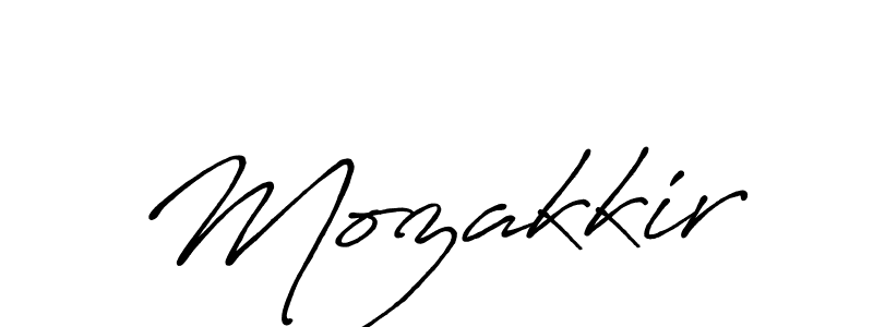 How to make Mozakkir name signature. Use Antro_Vectra_Bolder style for creating short signs online. This is the latest handwritten sign. Mozakkir signature style 7 images and pictures png