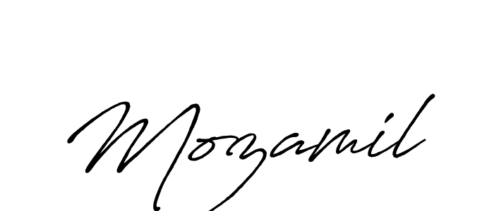 You should practise on your own different ways (Antro_Vectra_Bolder) to write your name (Mozamil) in signature. don't let someone else do it for you. Mozamil signature style 7 images and pictures png